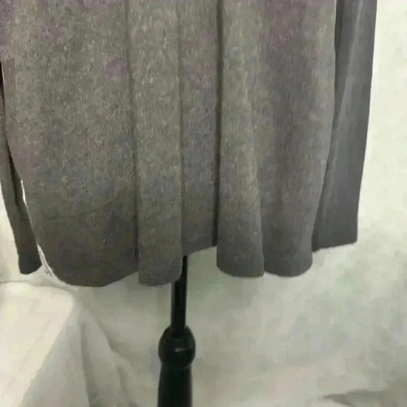 E.L.I. Small Pima Cotton Long Sleeve Pullover V Neck with Pockets Black & White - Picture 7 of 11